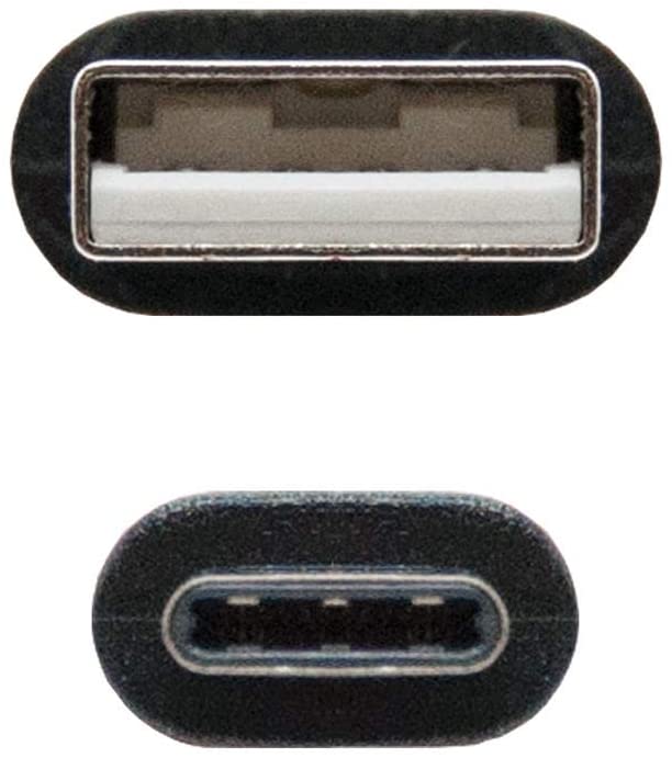 Nanocable Cable USB 2.0 USB-C a USB-A Macho, 0.5m, Negro